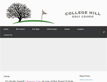 Tablet Screenshot of collegehillgolf.com